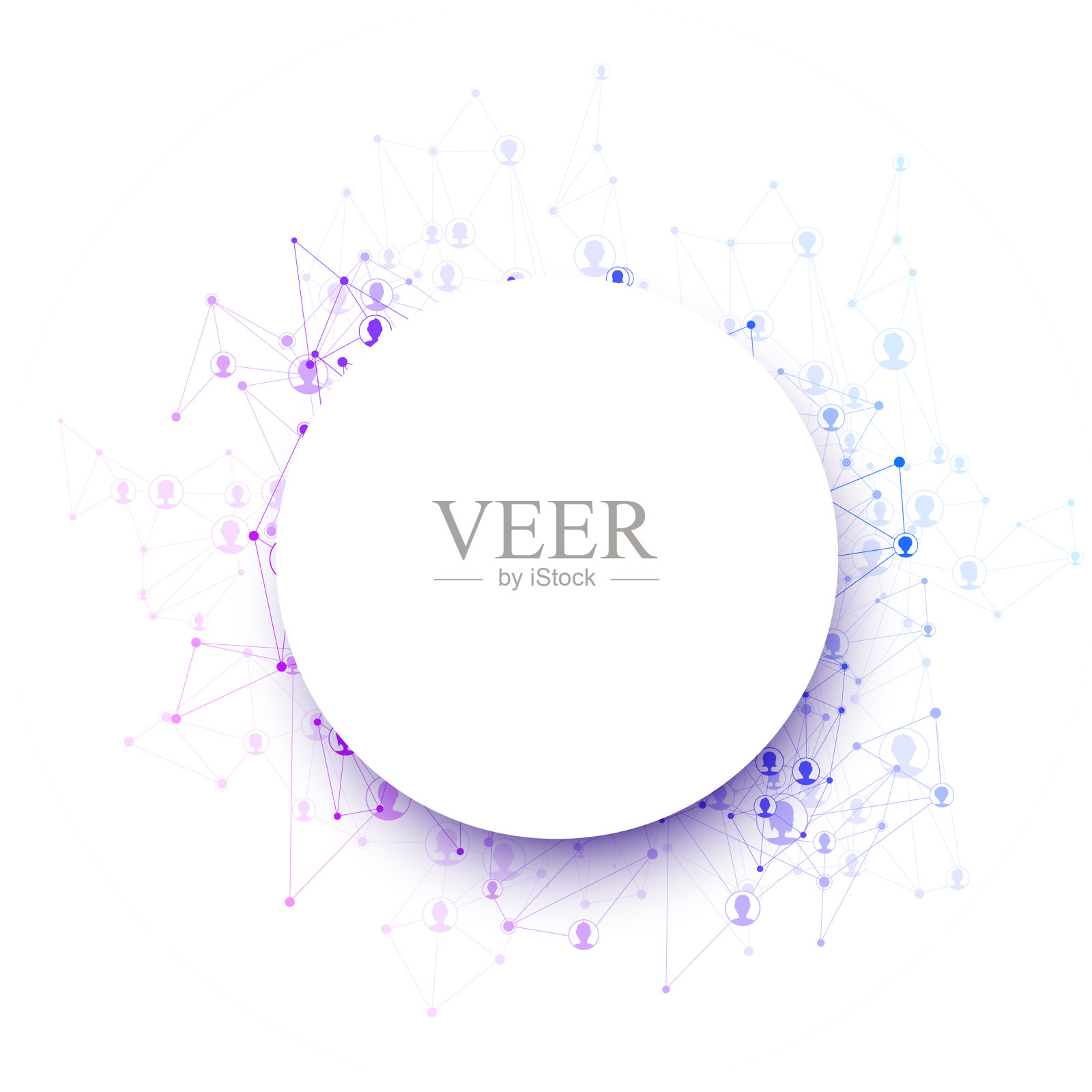 抽象圆纸的形状带有色彩插画图片素材