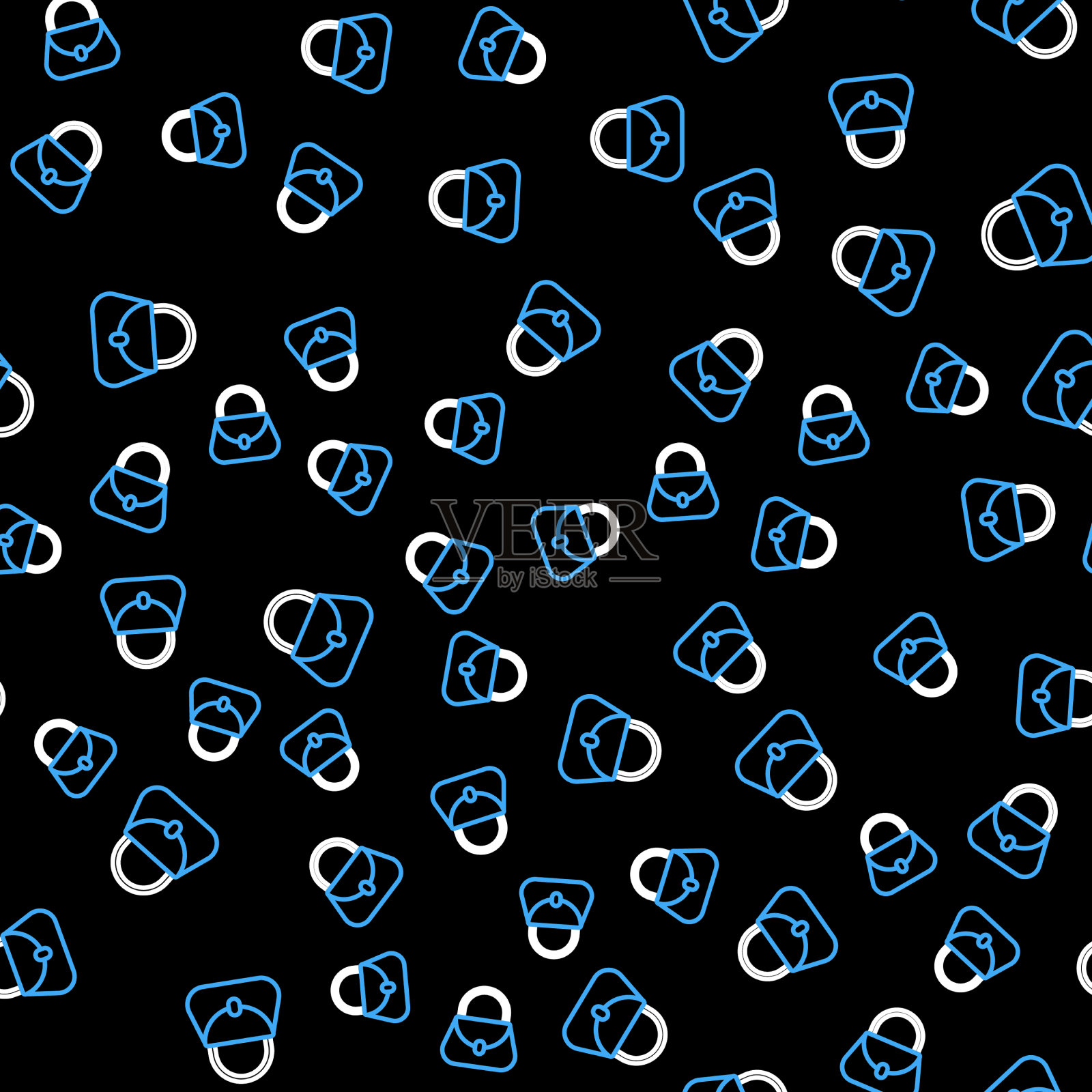 线手袋图标隔离无缝图案上插画图片素材