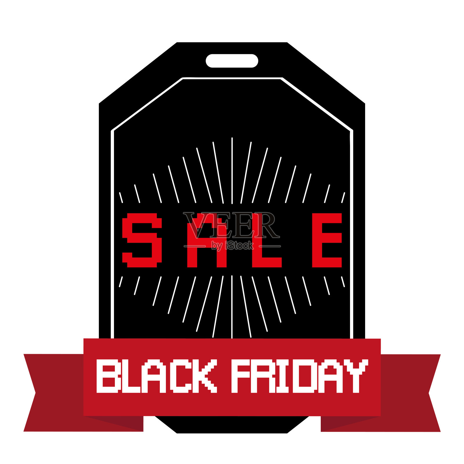 孤立票黑色星期五矢量插图设计元素图片
