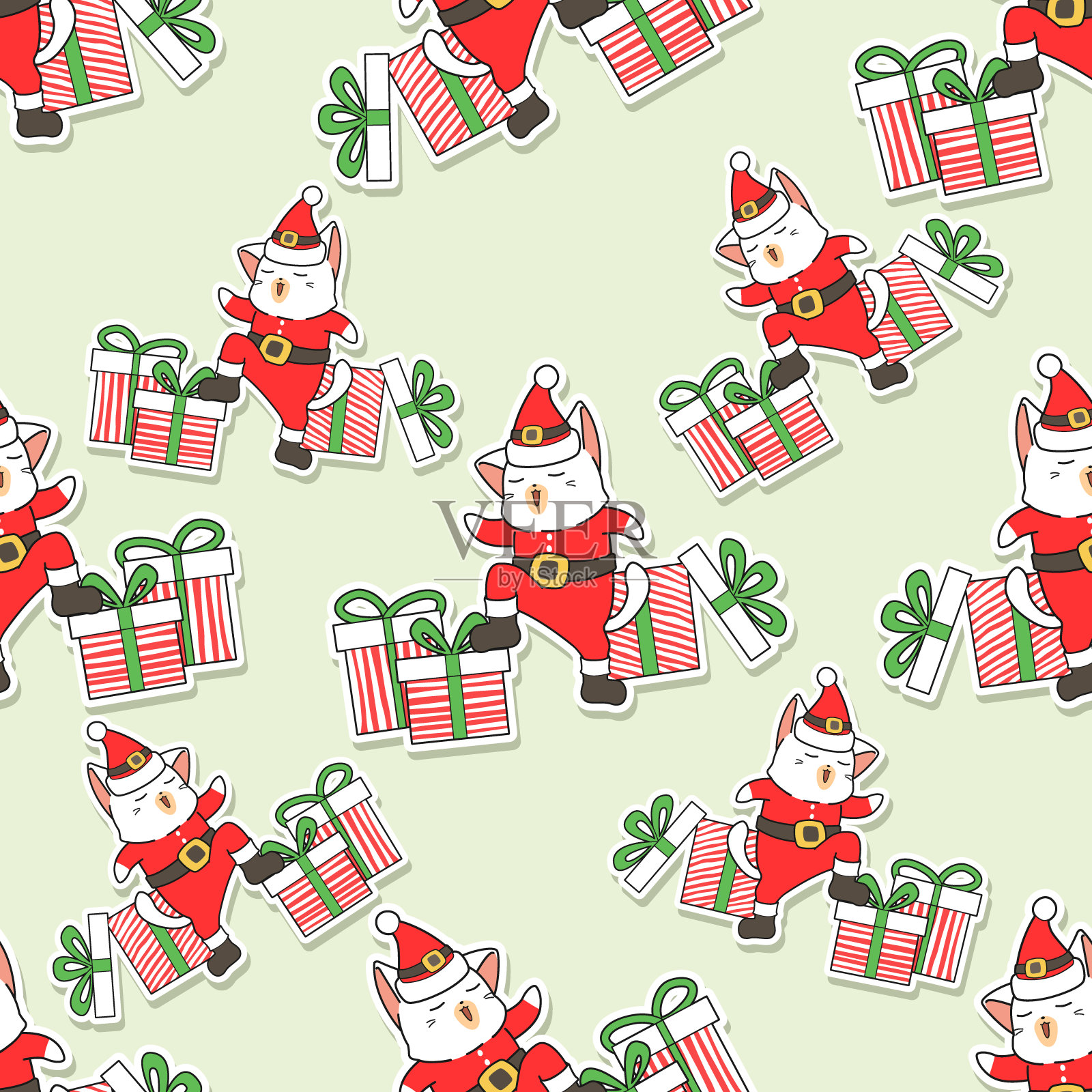 无缝的卡通图案插画图片素材