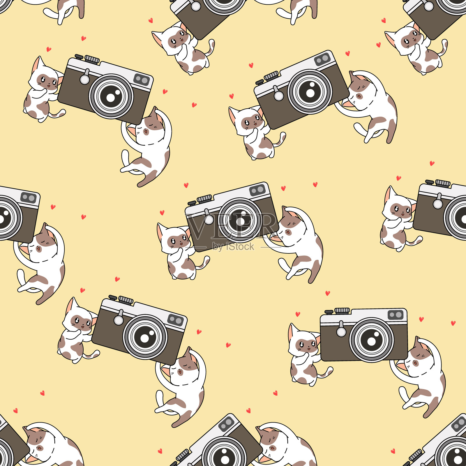 无缝的卡通图案插画图片素材