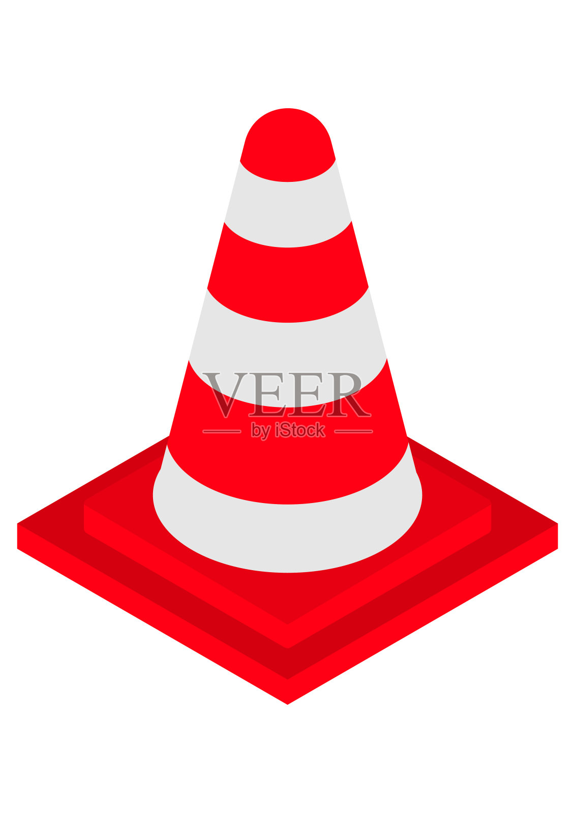 色圆锥等角插画图片素材