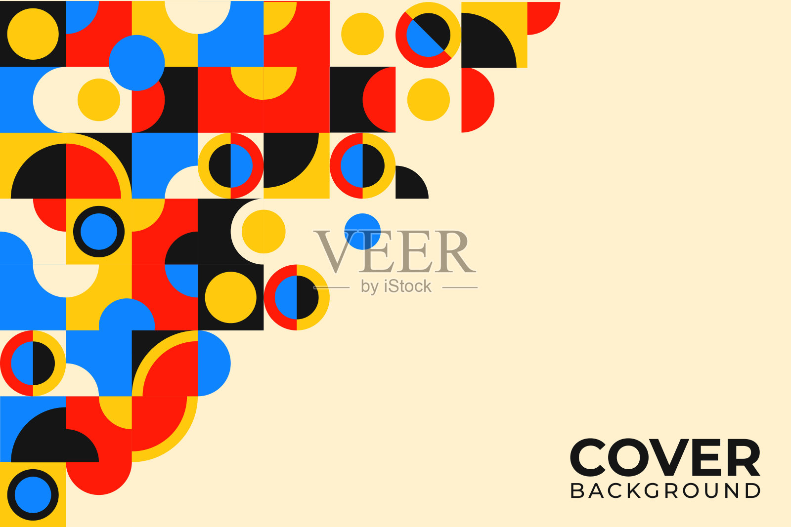 彩色马赛克新几何盖背景插画图片素材