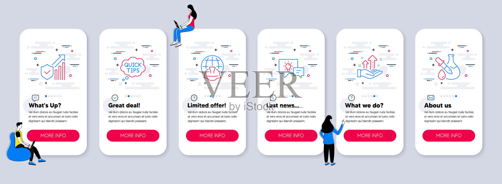 一组技术图标，如分析图图标素材