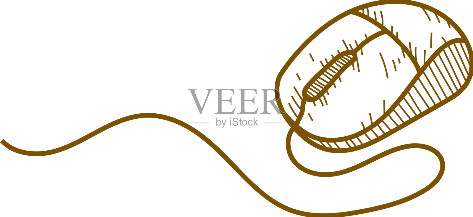 图标电脑鼠标在铅笔画风格设计元素图片