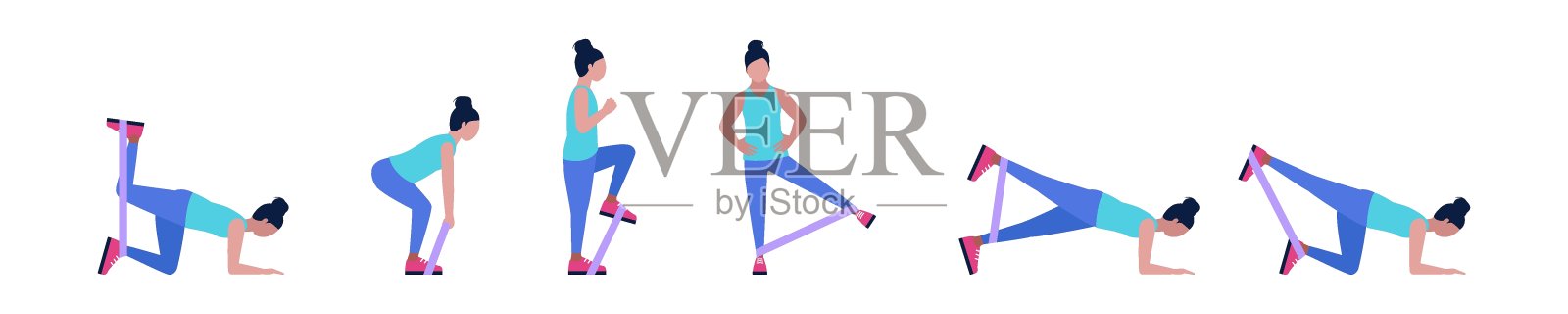 不同的练习插画图片素材