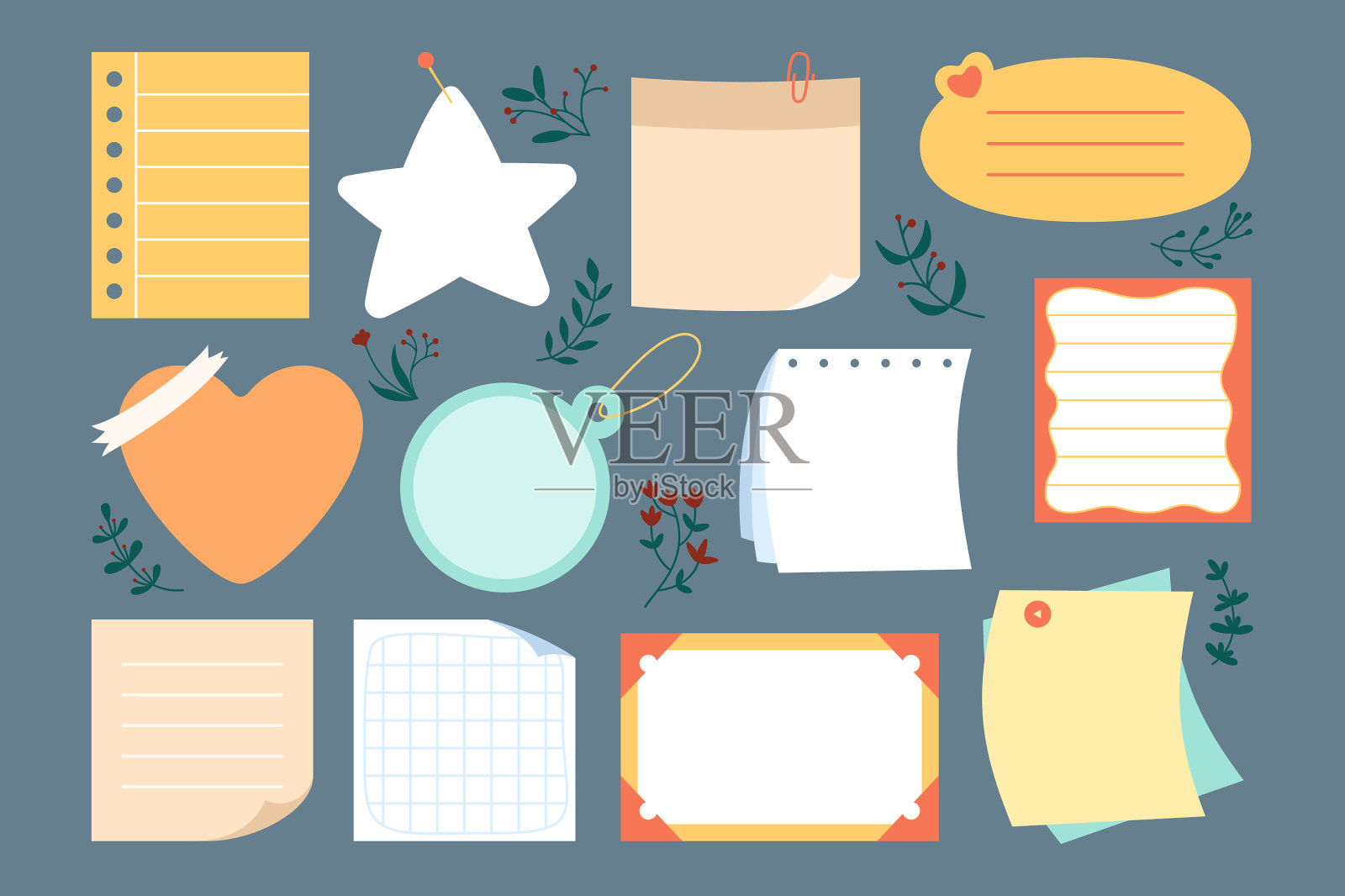 笔记本纸，记事本，记事本，记事本插画图片素材