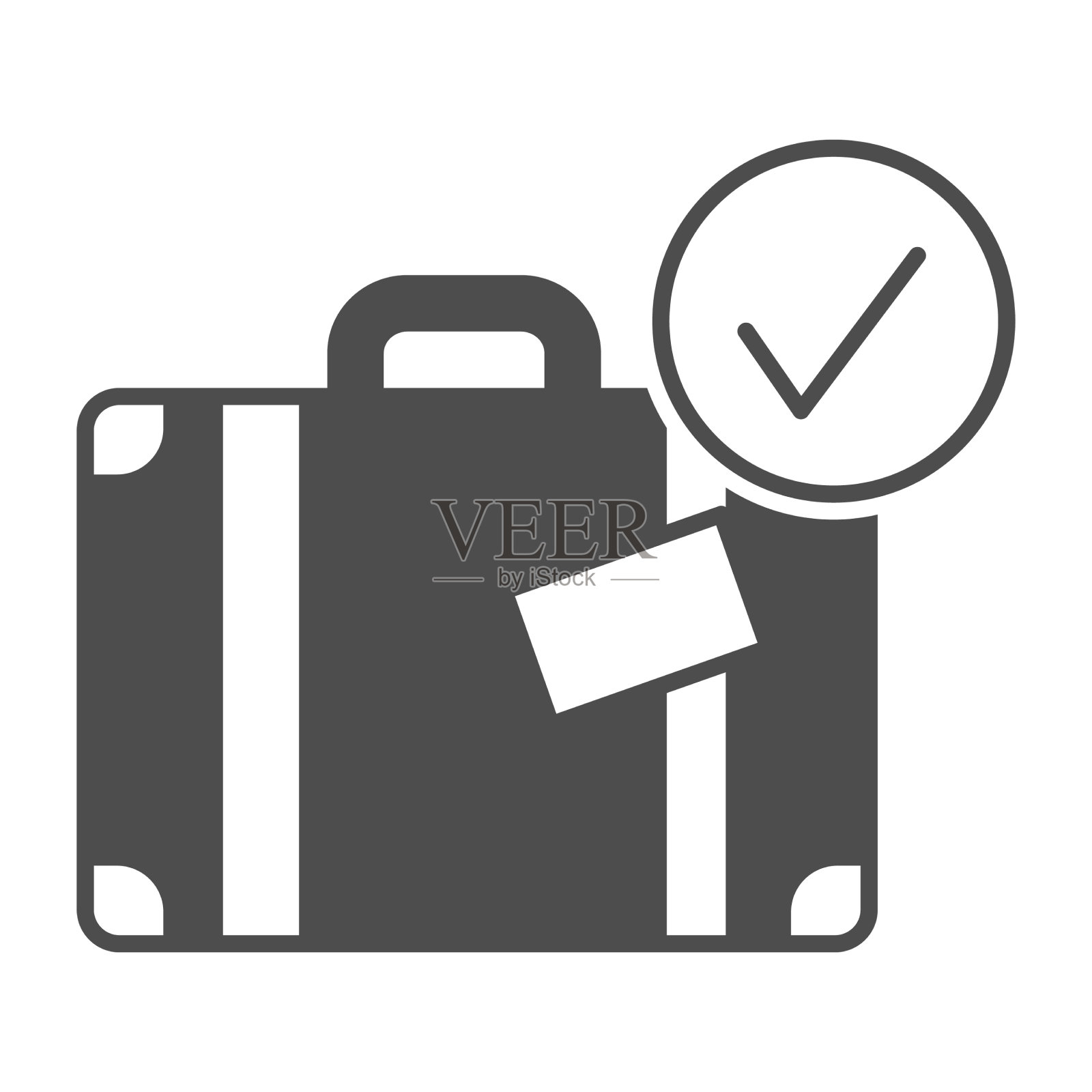 行李袋行李与检查标记固体图标图标素材