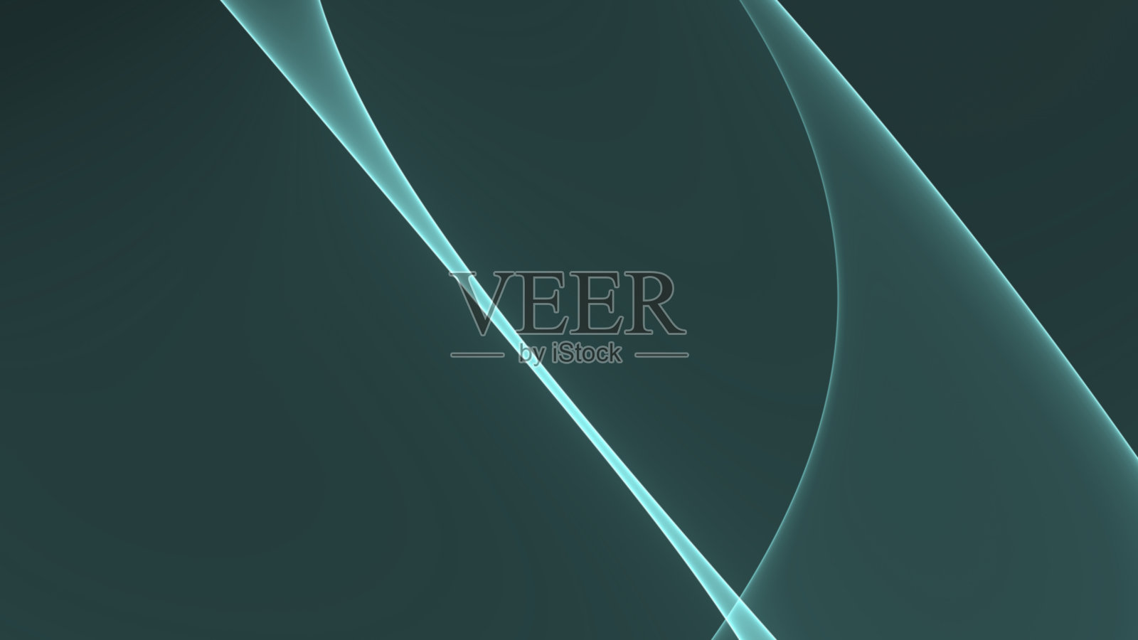 抽象背景为4k绿、青、亮、暗黑色波浪和线条插画图片素材