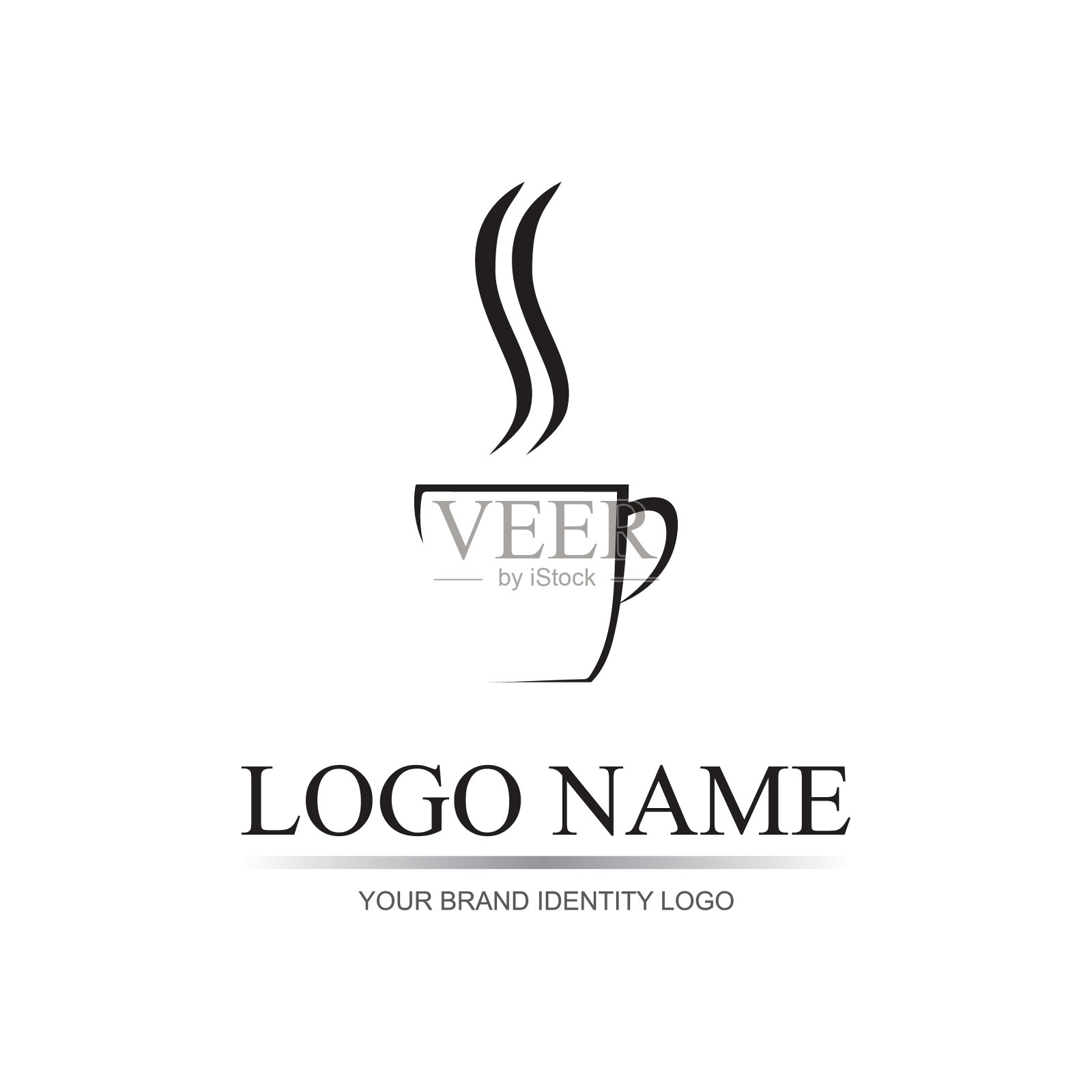 咖啡杯标志模板图标插画图片素材