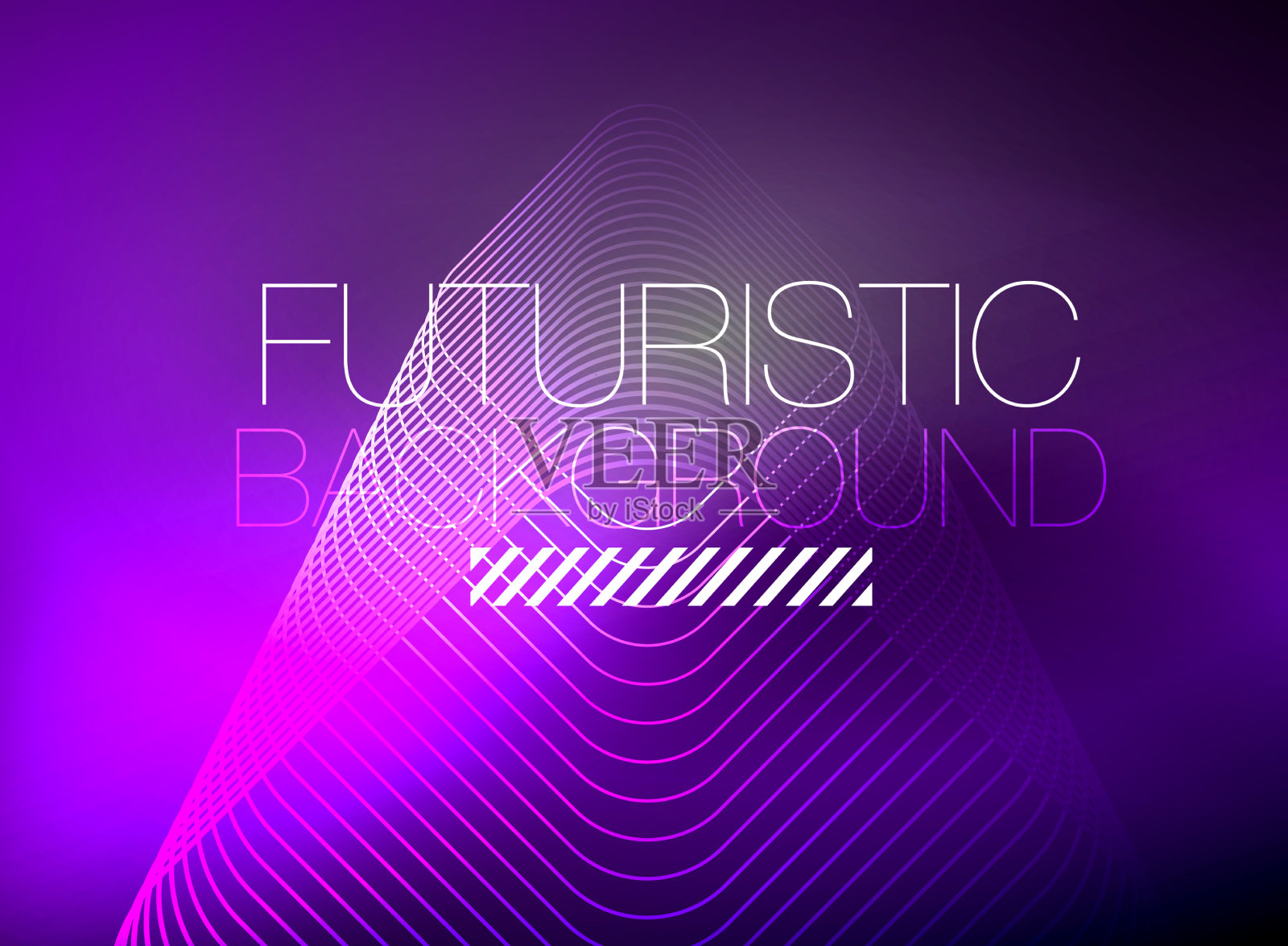 霓虹色方形轮廓线抽象背景插画图片素材