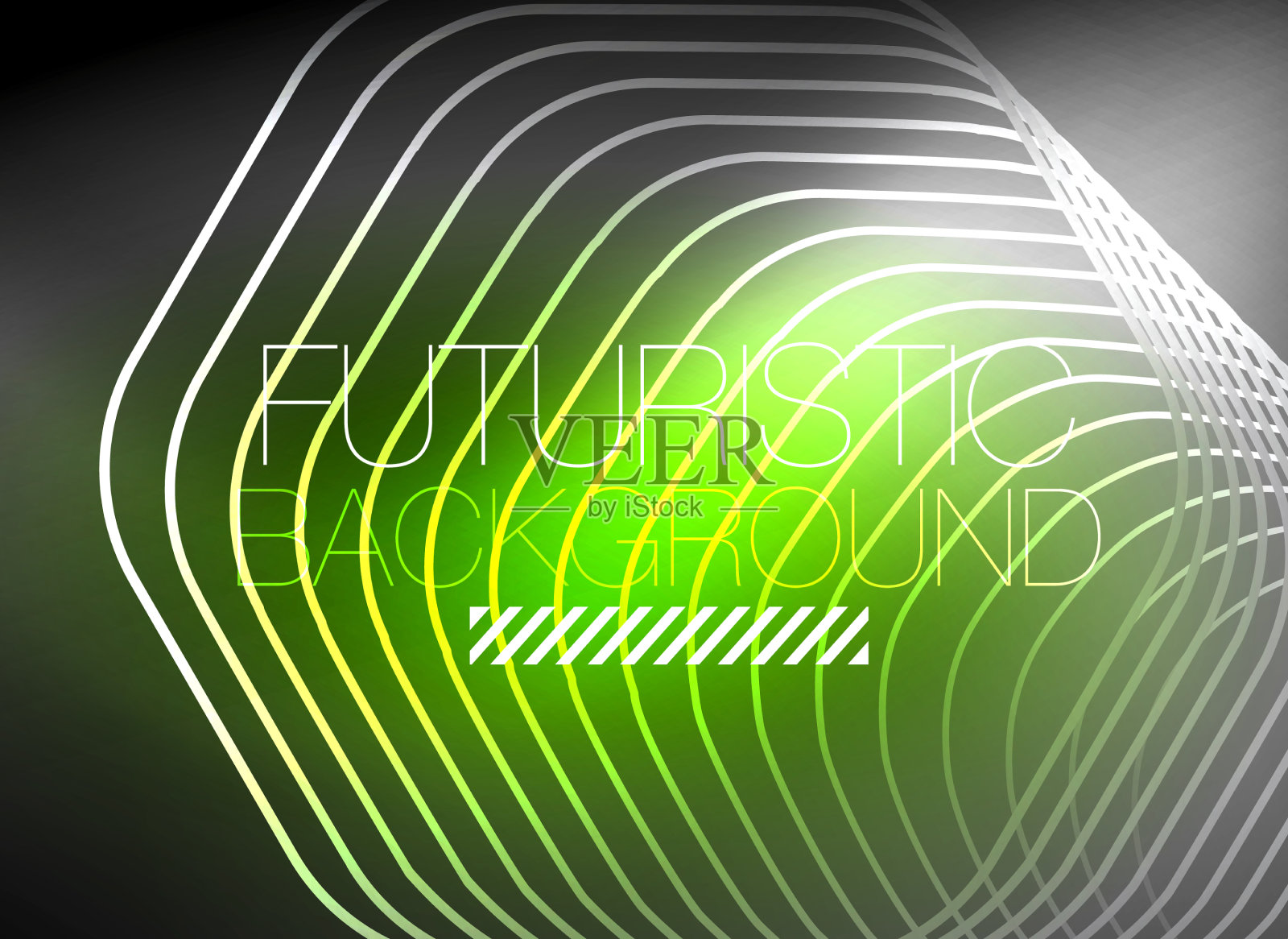 霓虹色方形轮廓线抽象背景插画图片素材