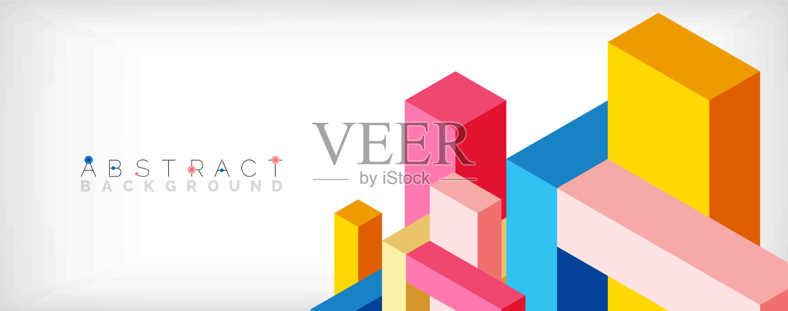 抽象背景三维立方体和立方体元素插画图片素材