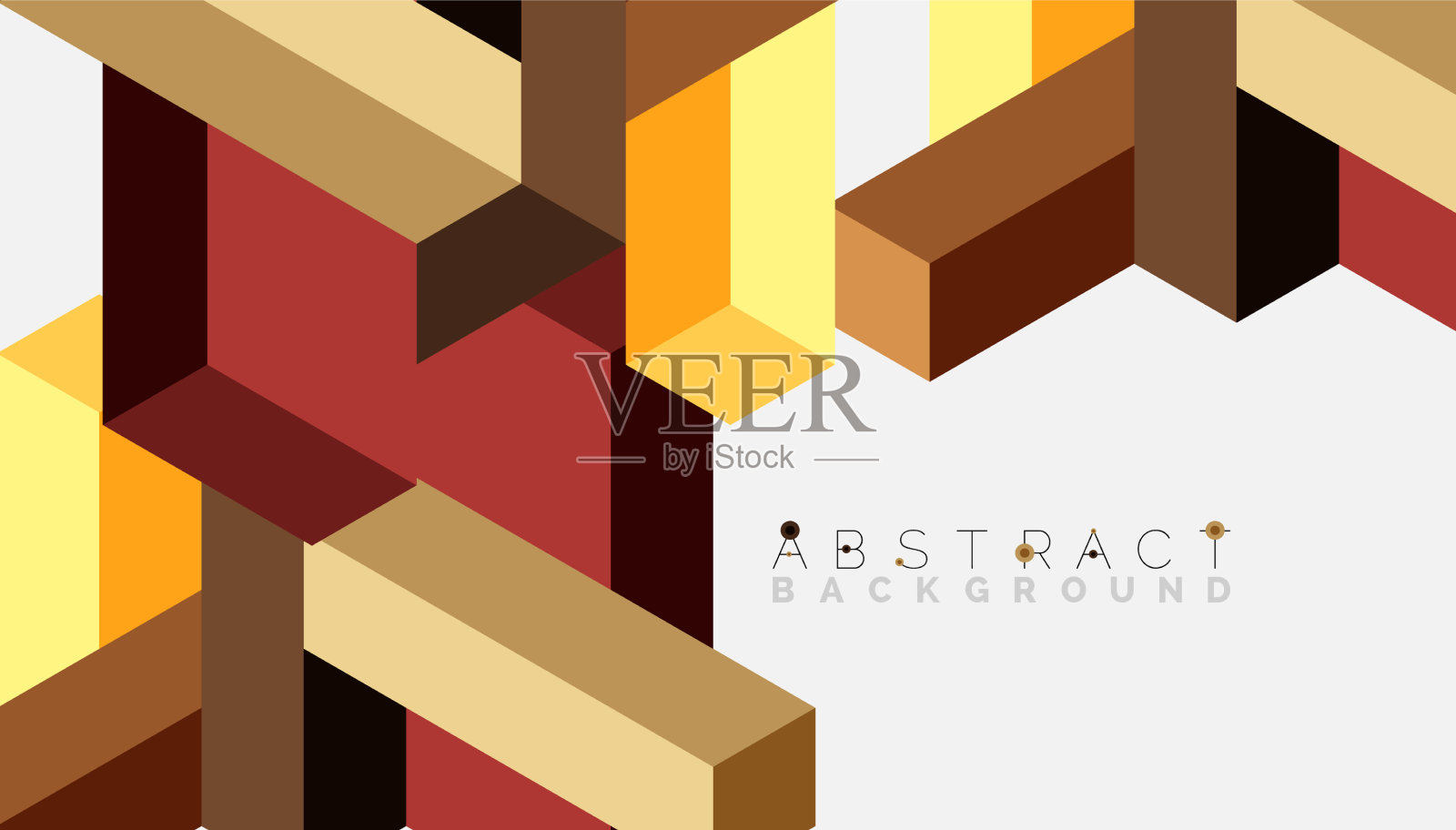 抽象背景三维立方体和立方体元素插画图片素材