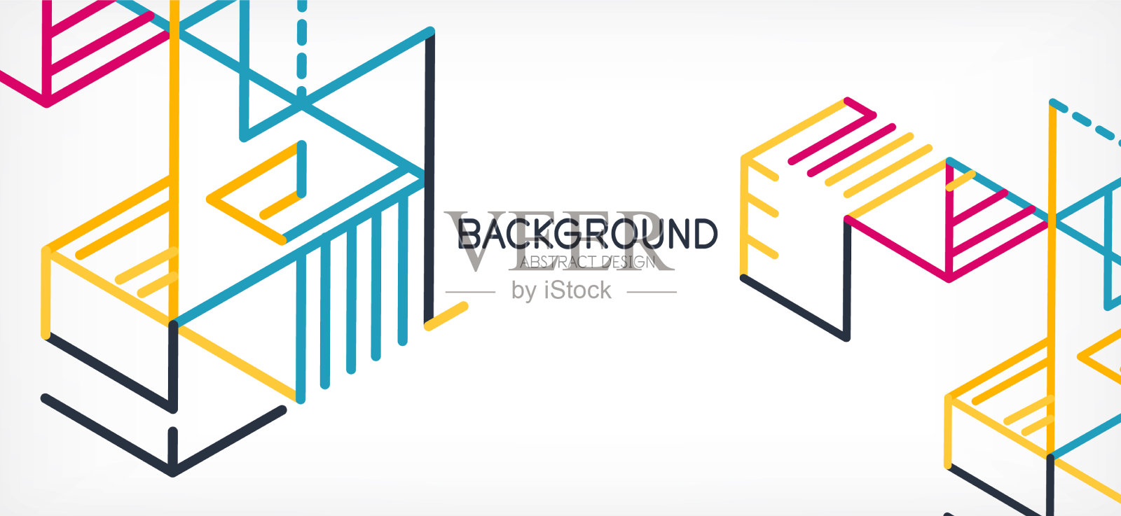 抽象的背景色线在白色上插画图片素材