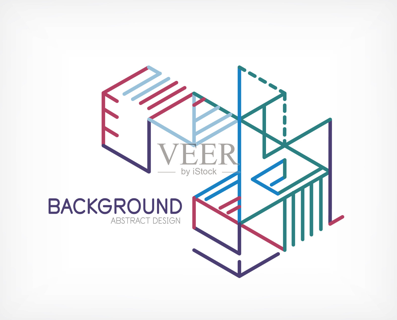 抽象的背景色线在白色上插画图片素材