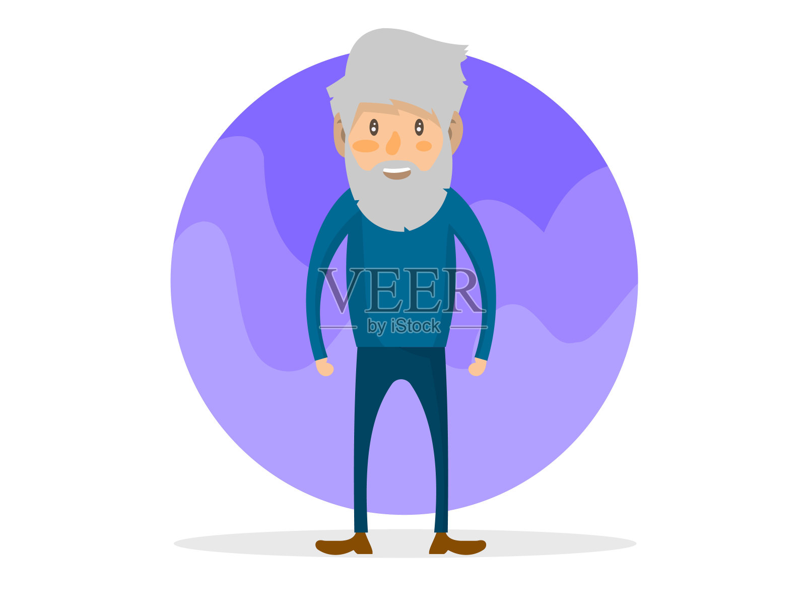 祖父。国际祖父母日插画图片素材