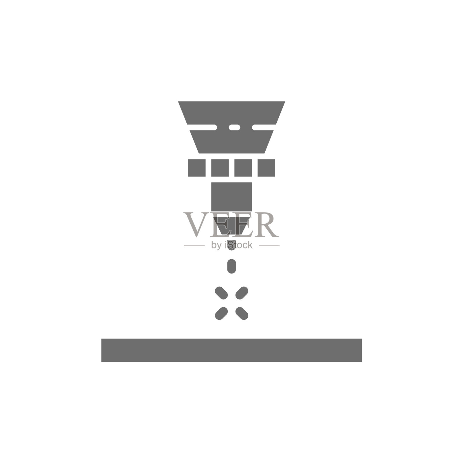 激光切割机灰色激光雕刻图标图标素材