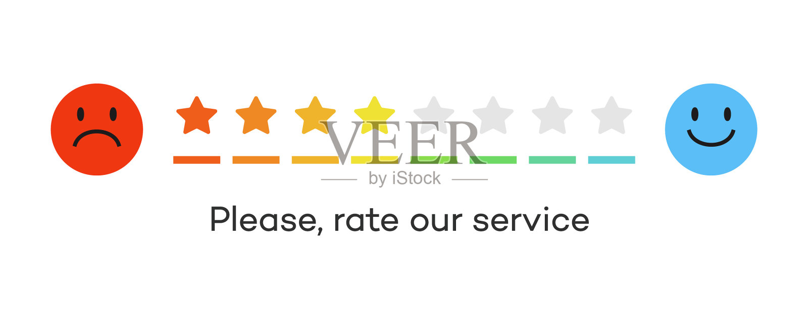 反馈量表评定星级概念插画图片素材