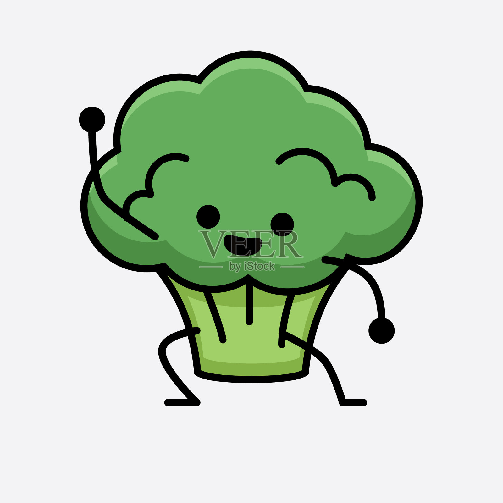 西兰花字符吉祥物插画图片素材