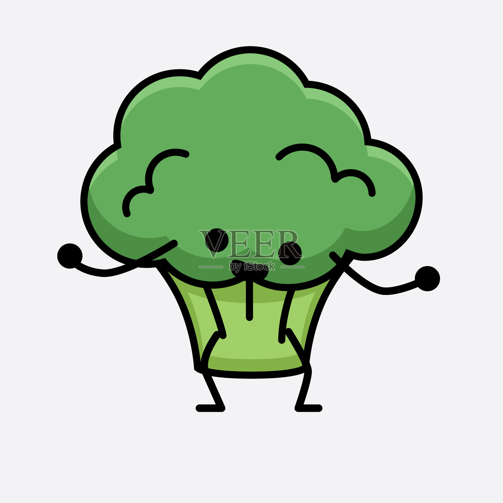西兰花字符吉祥物插画图片素材