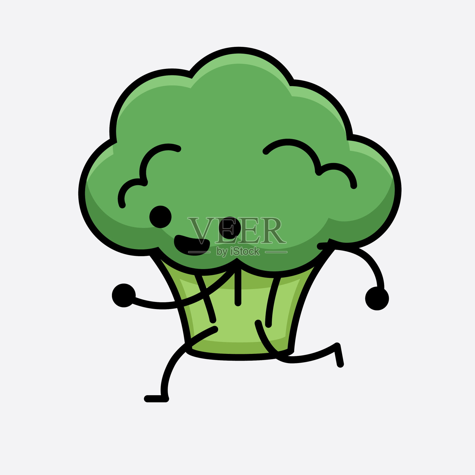 西兰花字符吉祥物插画图片素材
