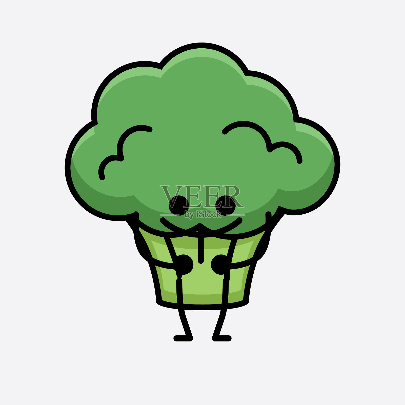 西兰花字符吉祥物插画图片素材