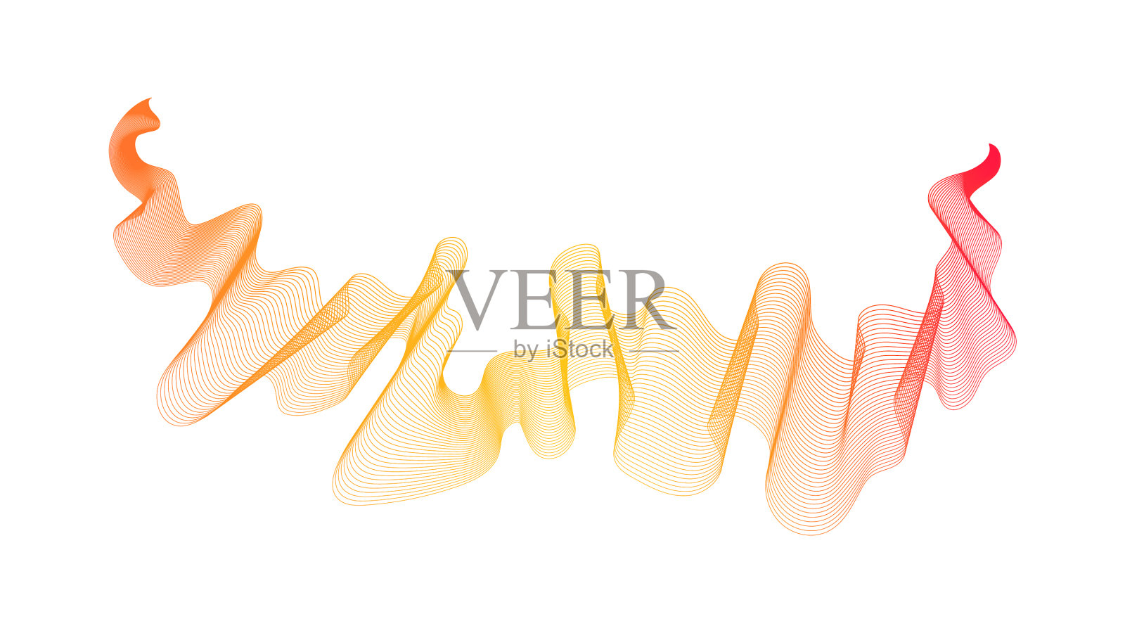 抽象背景与波浪梯度线插画图片素材