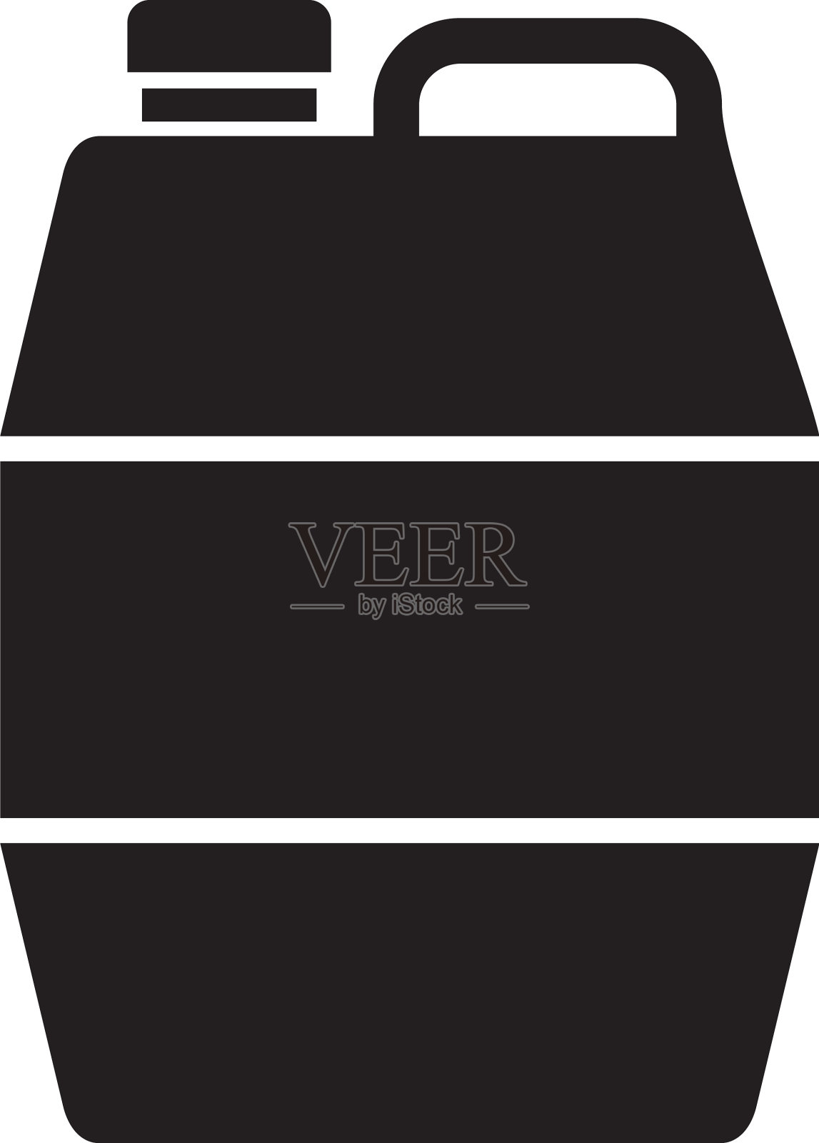 Jerrycan图标模板黑色可编辑插画图片素材