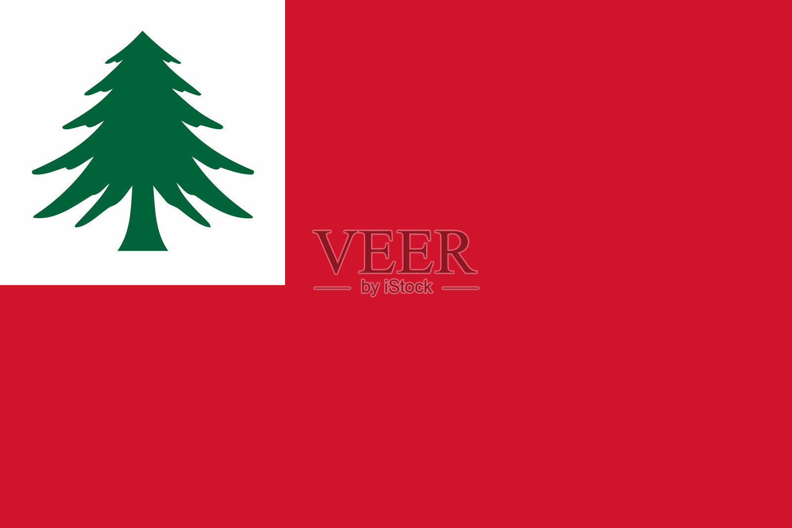 新英格兰旗的真实比例和颜色插画图片素材