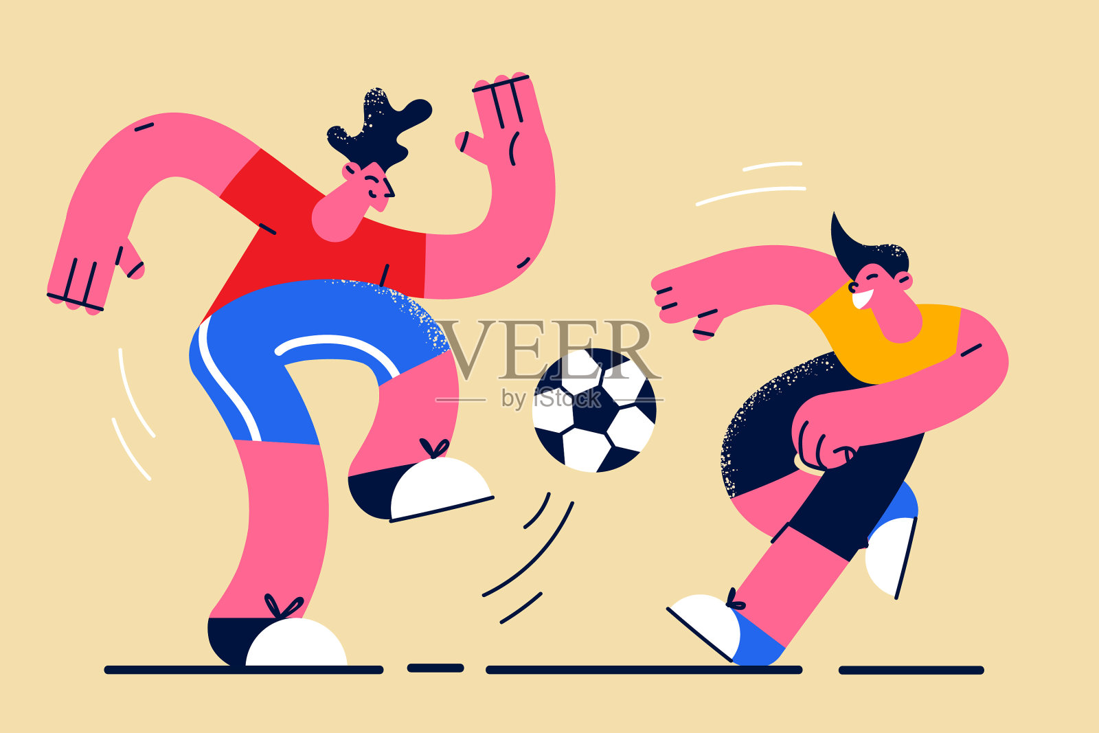 快乐的父亲和童年的概念插画图片素材