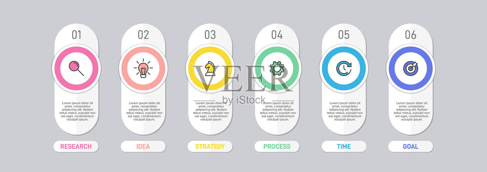 信息图形设计与图标和5个选项或插画图片素材