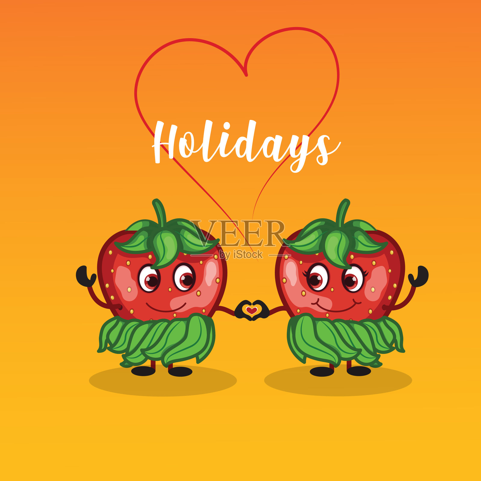 暑假横幅设计插画图片素材