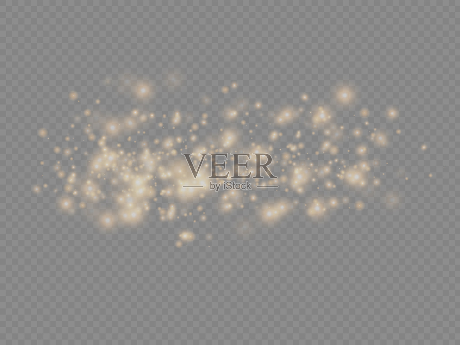 金光闪闪，魔术般的黄尘粒粒光插画图片素材