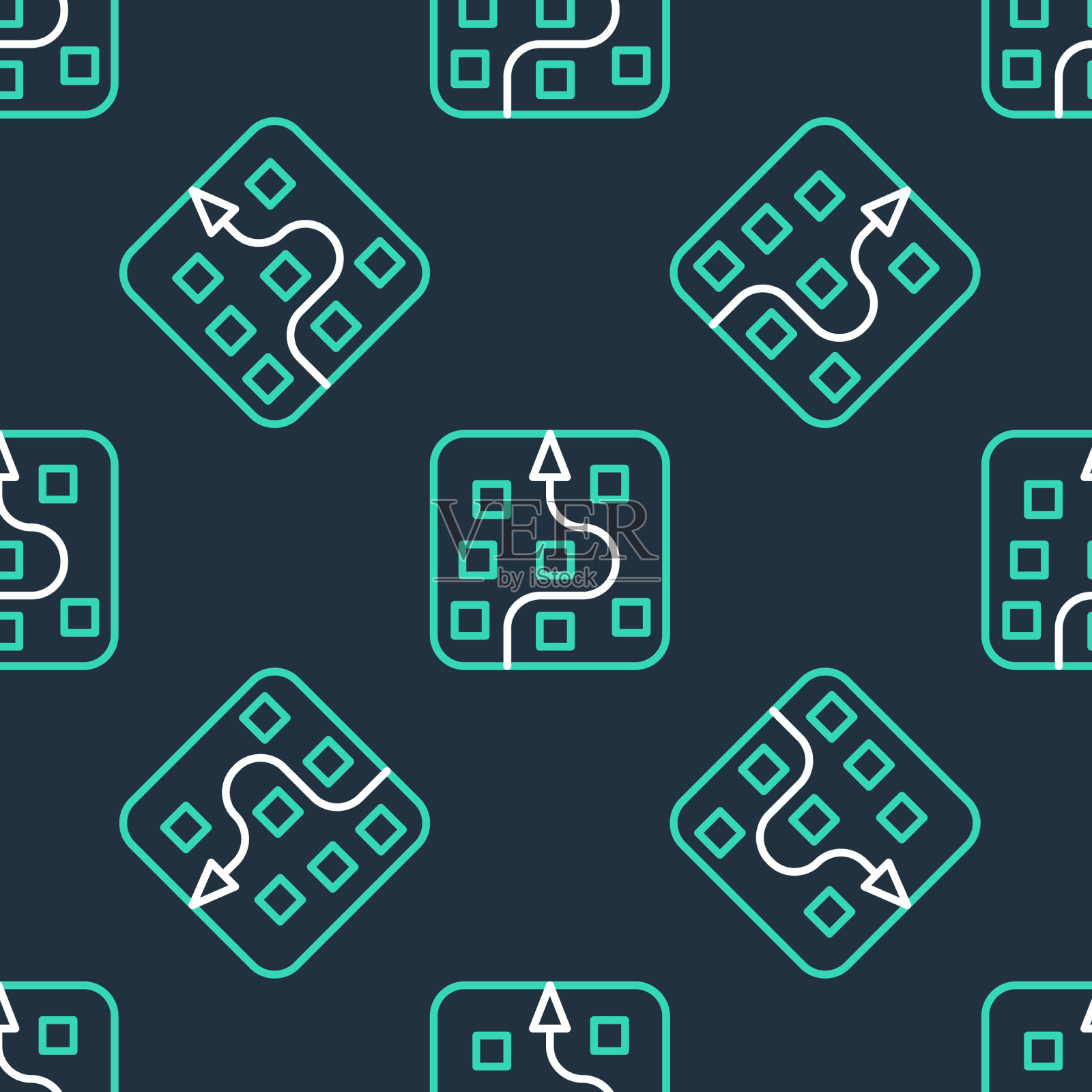 线神经网络图标隔离无缝模式插画图片素材