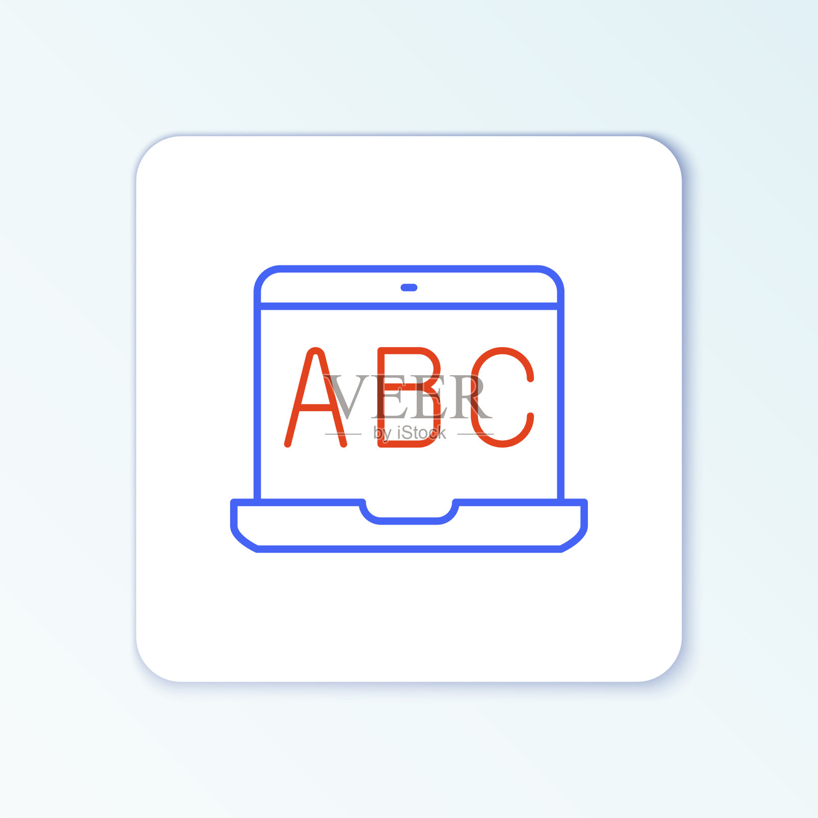 在线学习不同的外语图标素材