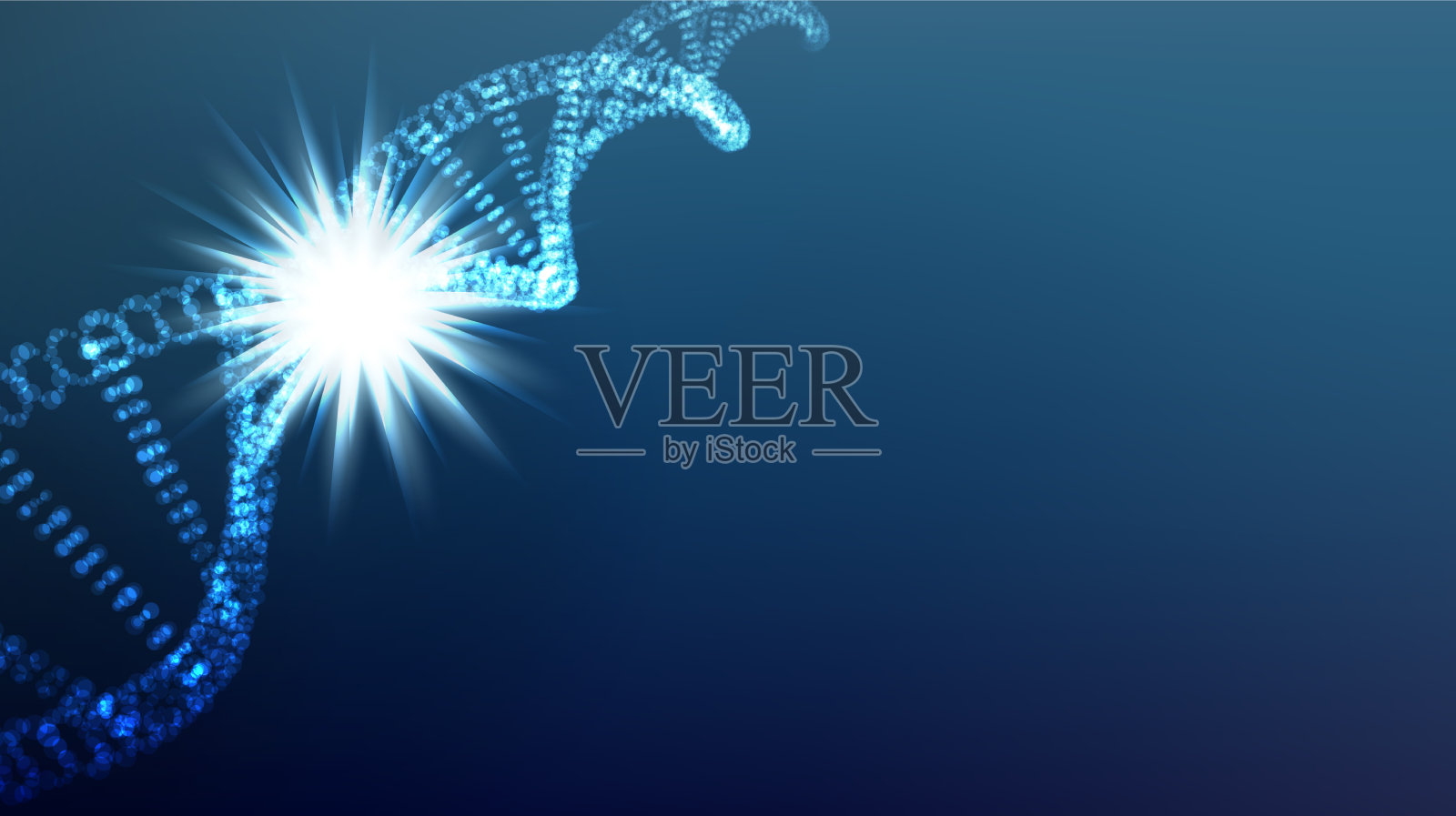 DNA分子链螺旋横幅复制空间插画图片素材