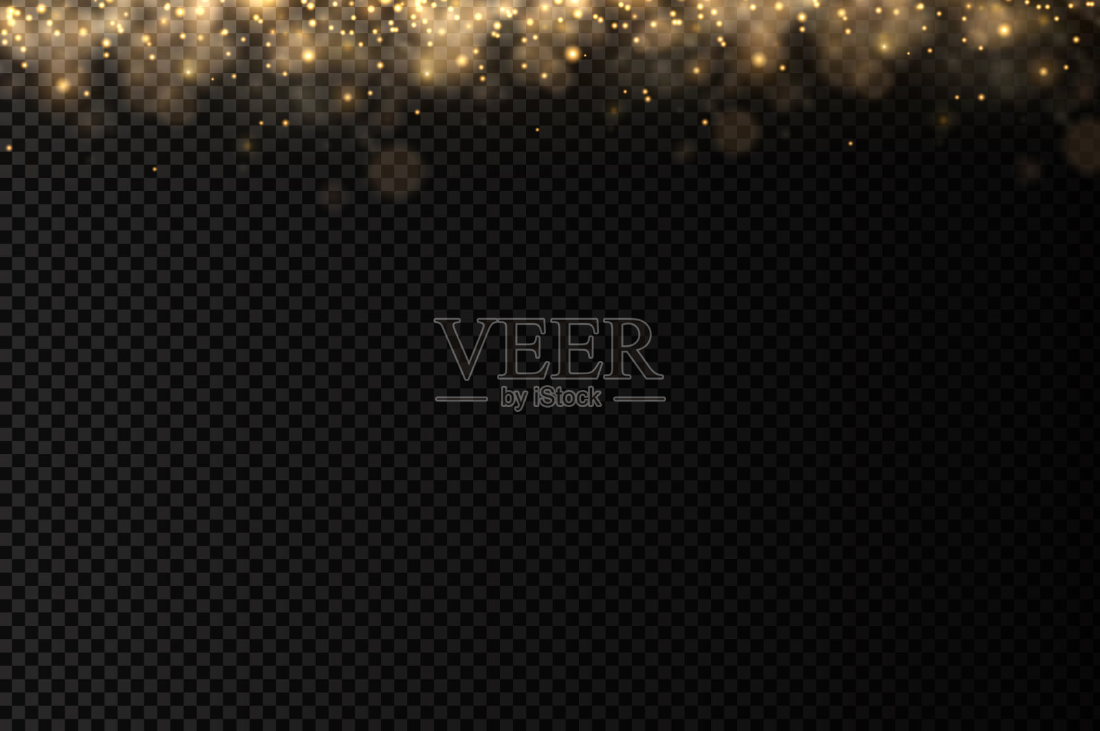 闪闪发光的金色魔法尘粒插画图片素材