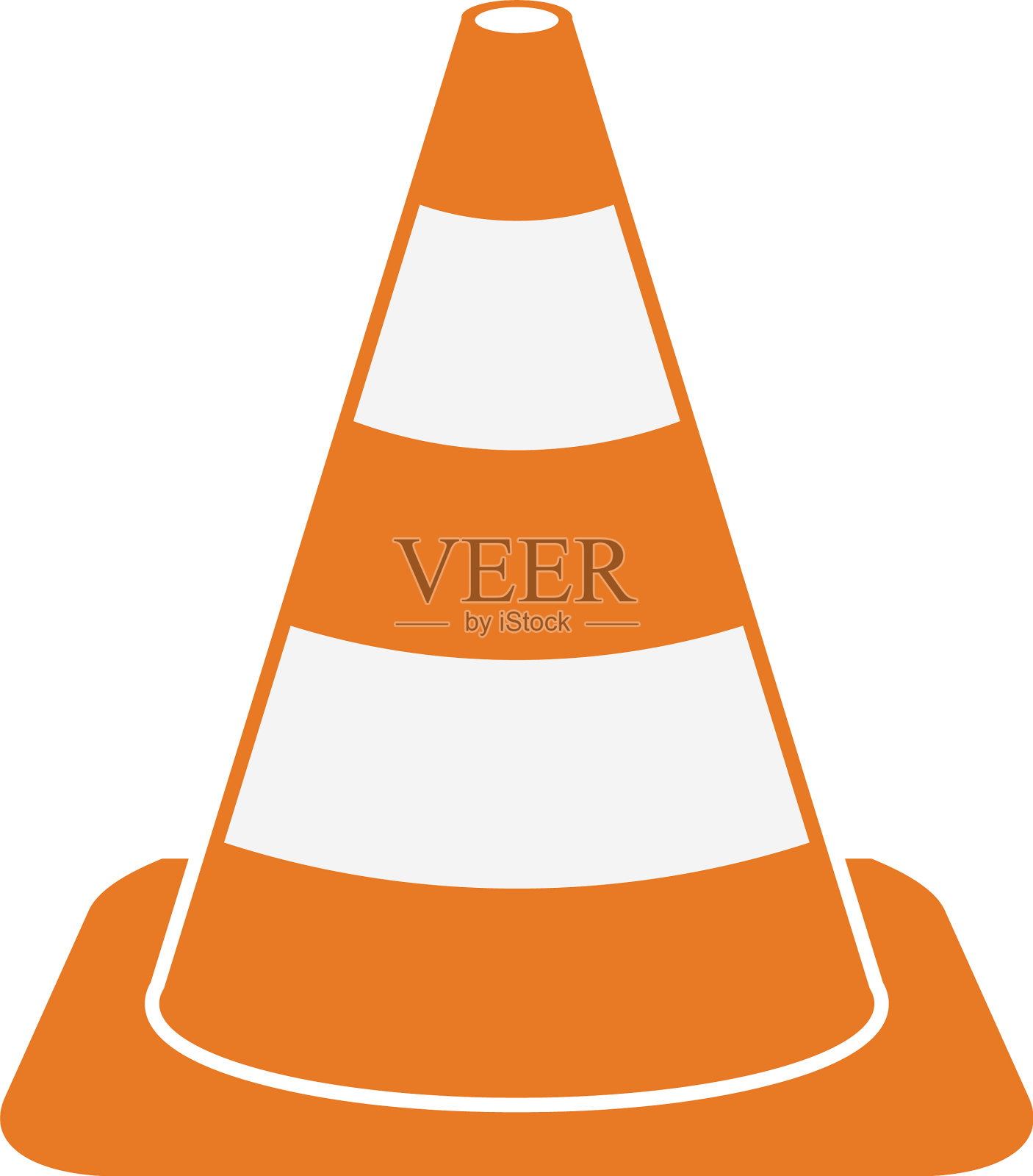 交通锥图标模板黑色可编辑插画图片素材