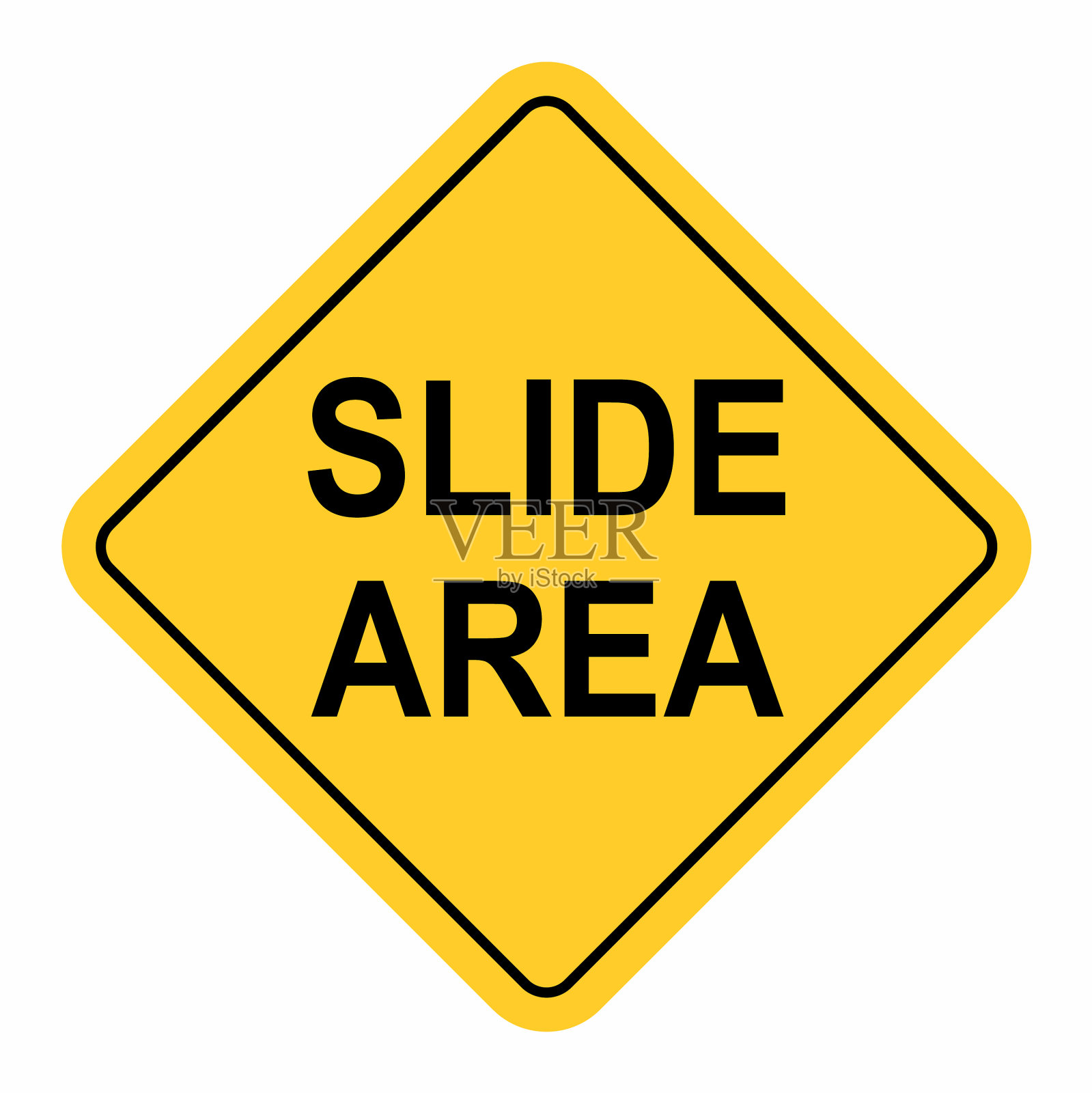 滑动区交通标志插画图片素材