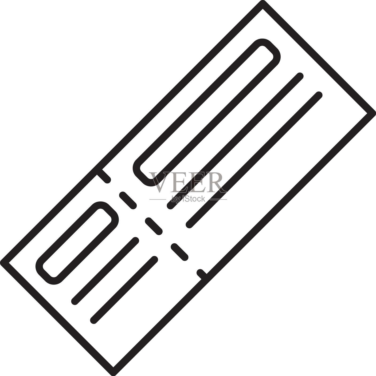 票券图标模板黑色可编辑插画图片素材