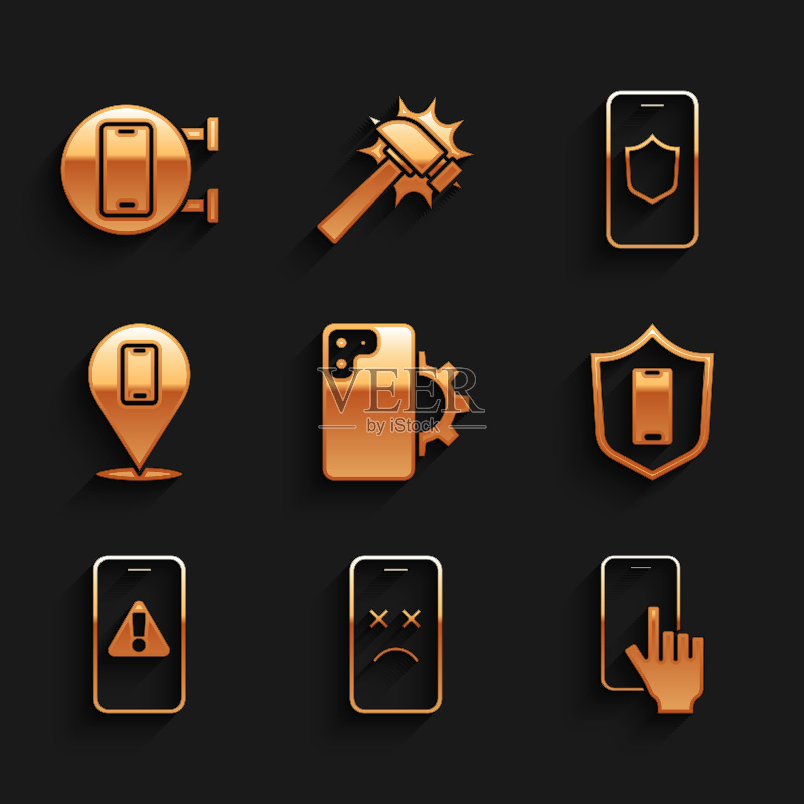 设置手机维修服务死手机用图标素材