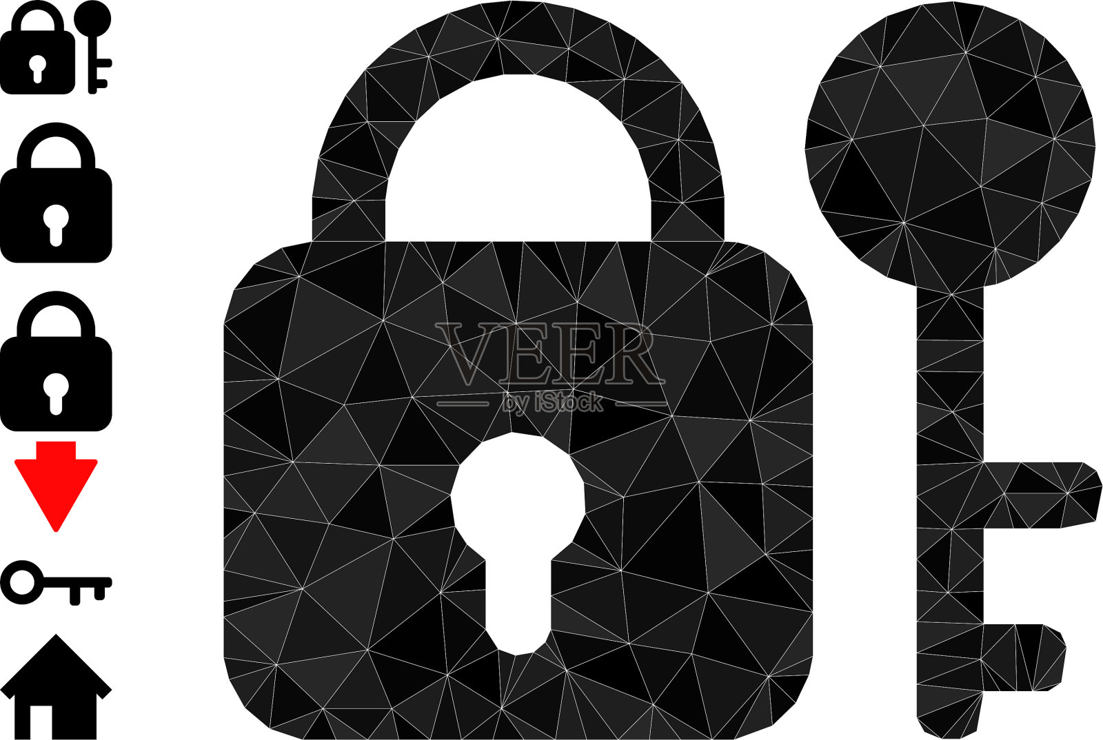 秘密三角图标等图标插画图片素材