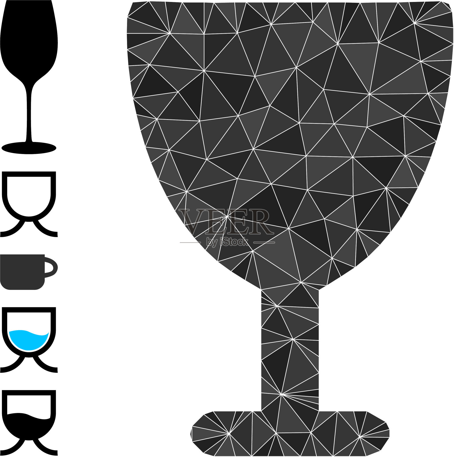 酒杯三角形图标等图标插画图片素材