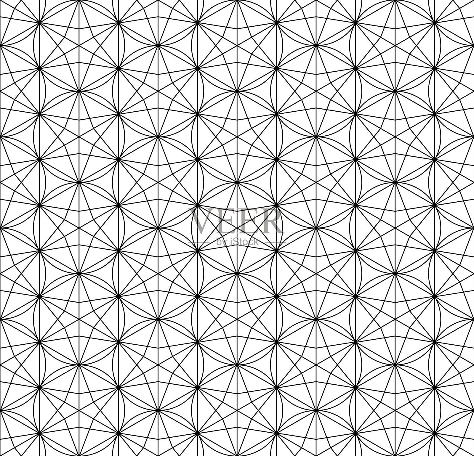 无缝的日本传统装饰久美子插画图片素材