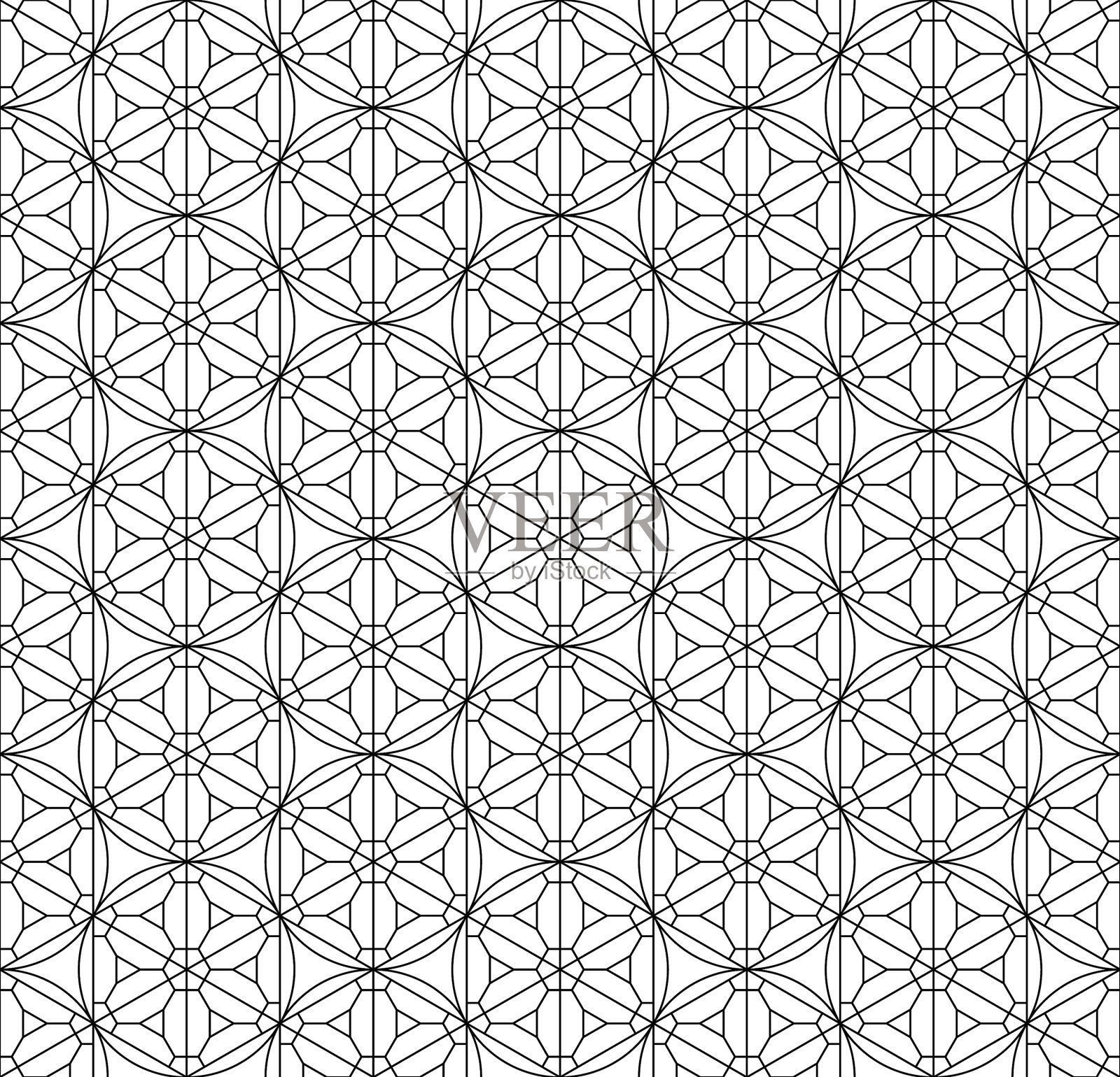 无缝的日本传统装饰久美子插画图片素材