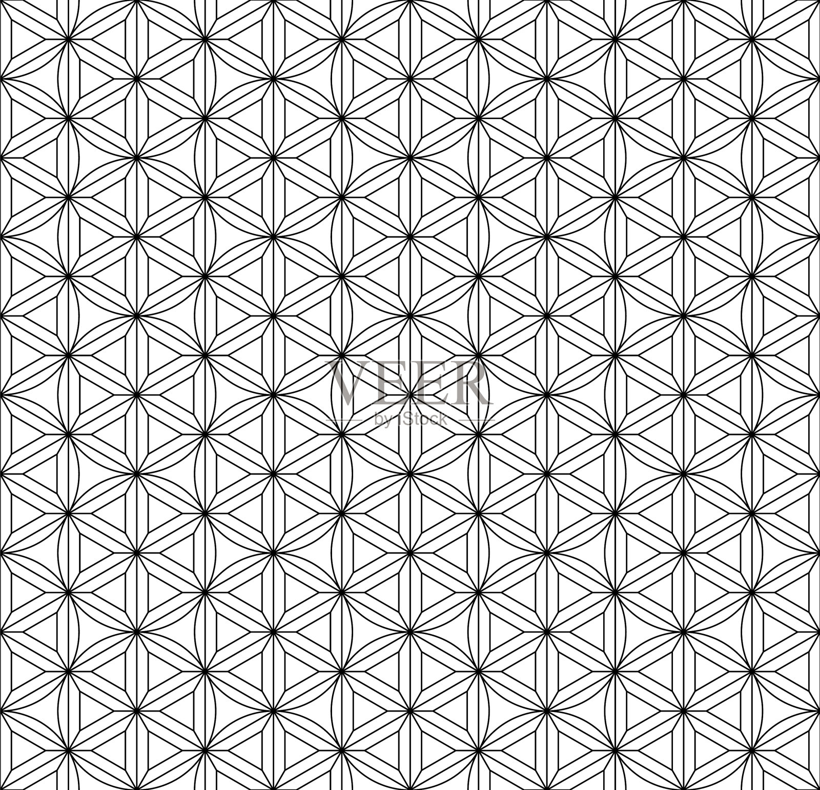 无缝的日本传统装饰久美子插画图片素材