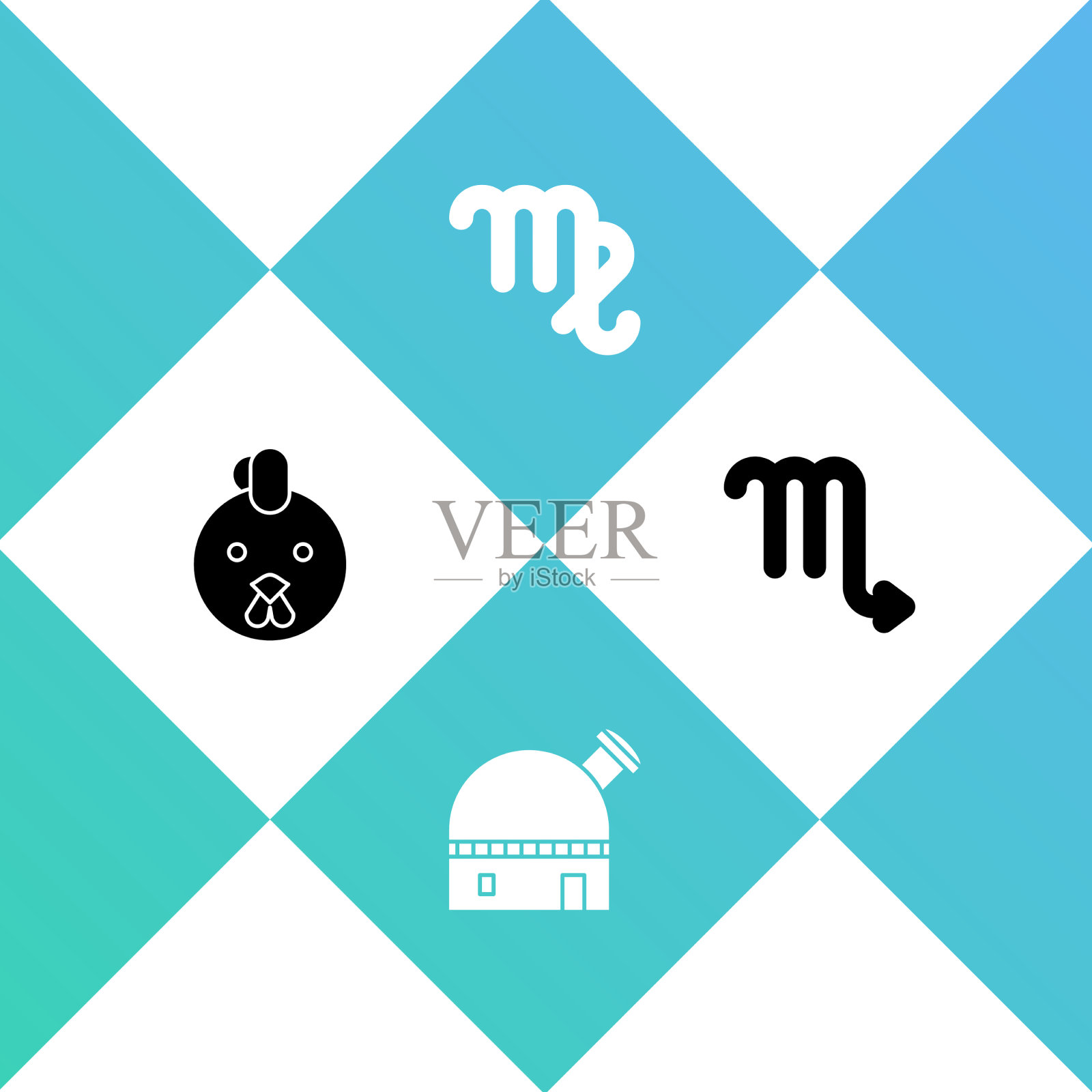 设置鸡黄道天文台图标素材