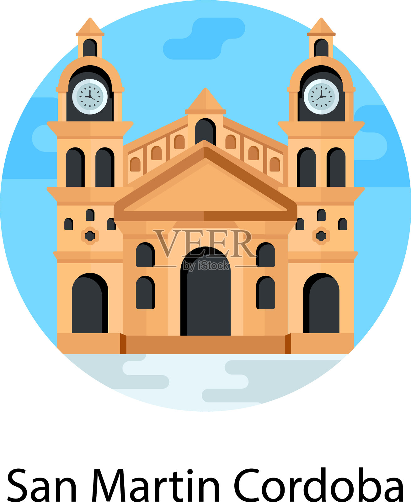 圣·马丁科尔多瓦插画图片素材