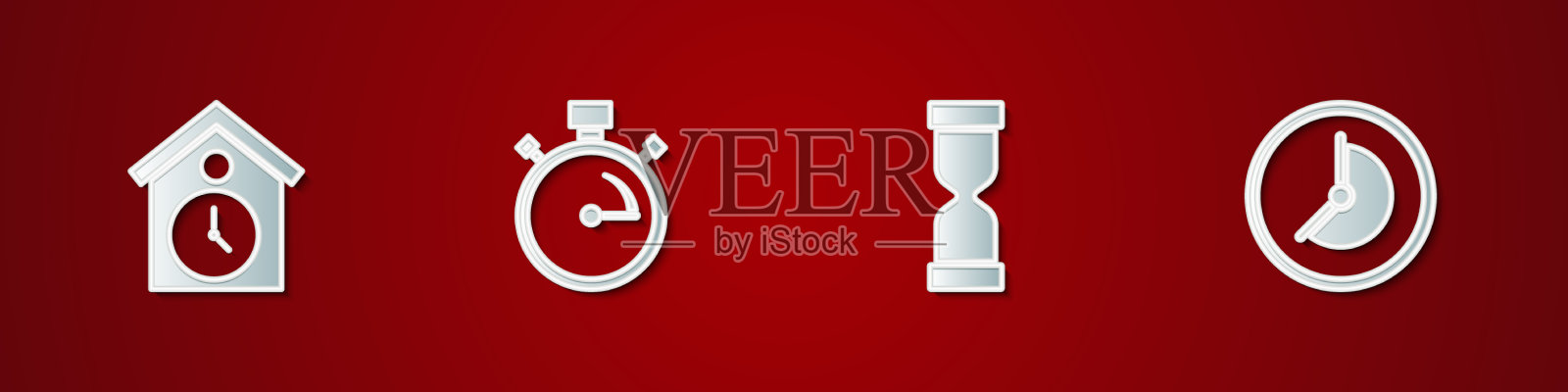 设置复古挂表秒表旧沙漏和图标素材